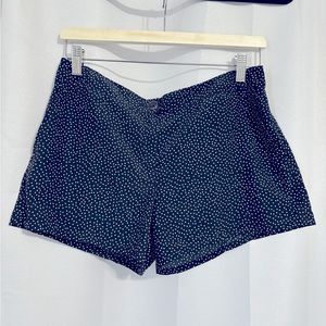 Mango Navy Chino Shorts w/polka dots